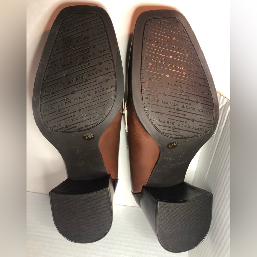 Alex Marie Elegant Brown and Cream Women's Loafers NEW size 6.5 - Picture 13 of 16